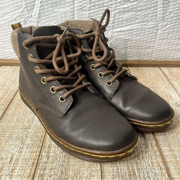 Dr Martens Maelly Air Wair Leather Padded Lace Up Boots Size 6 - Picture 3 of 11